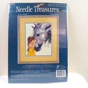Needle Treasures Little Kisses Counted Cross Stitch Kit 8x10  Lesley Harrison